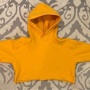 TNA Aritzia Cropped Yellow Hoodie